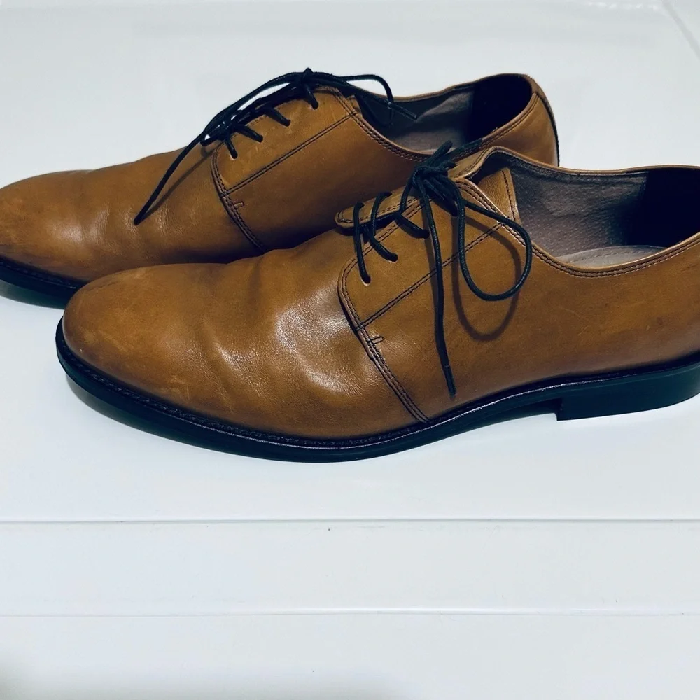 Banana Republic Italian Leather Oxford Ortholite Brown Lace 
